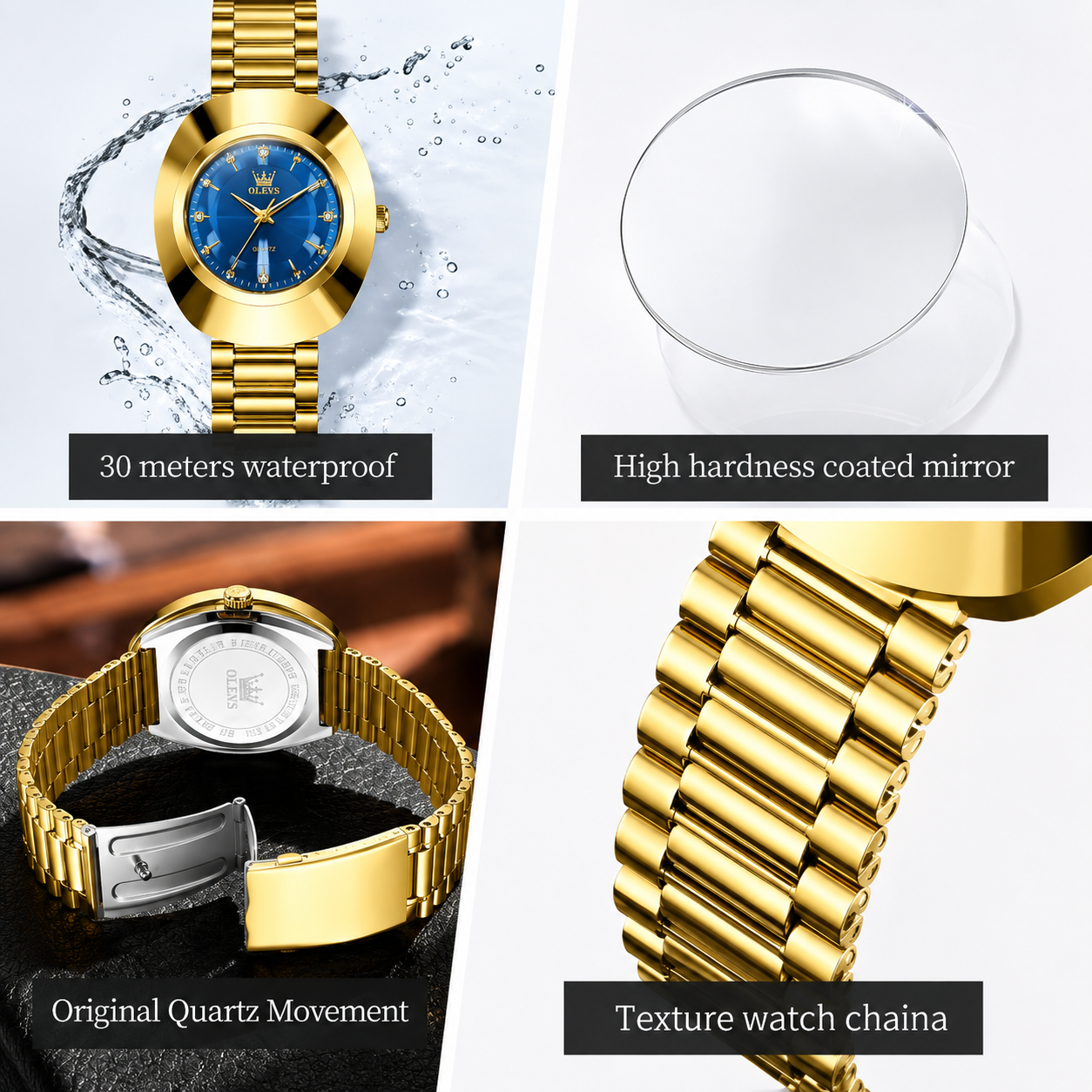 **OLEVS Luxury Women’s Quartz Watch – Elegant Waterproof Dress Watch 7008**