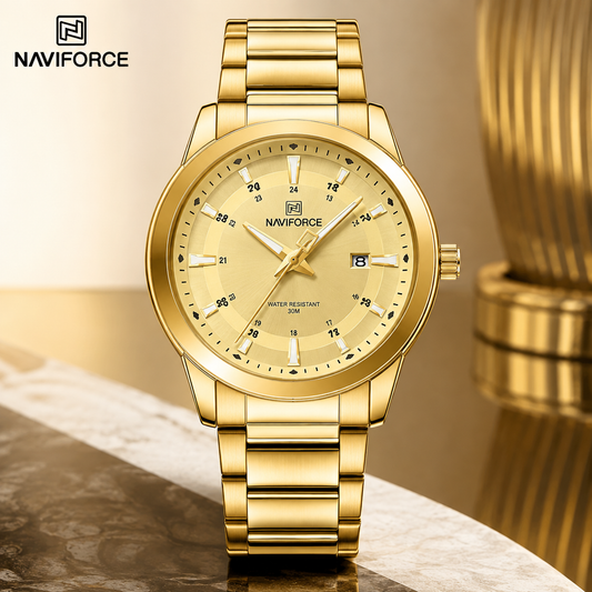 NAVIFORCE Men’s Stainless Steel Quartz Watch