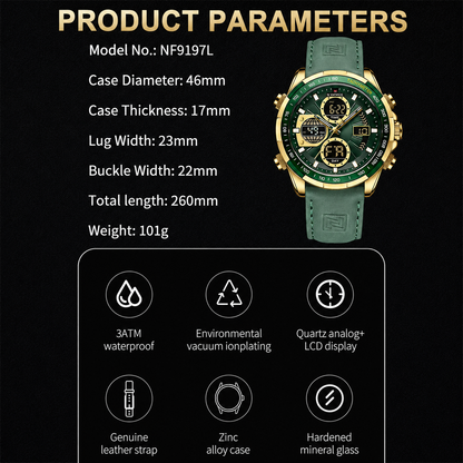 NAVIFORCE Men's Military Chronograph Watch
