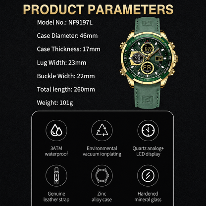 NAVIFORCE Men's Military Chronograph Watch