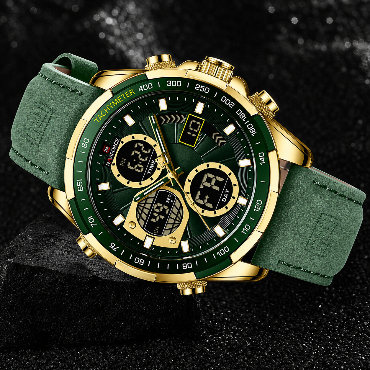 NAVIFORCE Men's Military Chronograph Watch