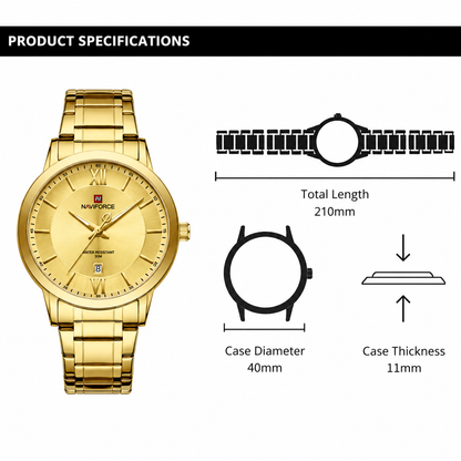 NAVIFORCE Men's Waterproof Quartz Watch