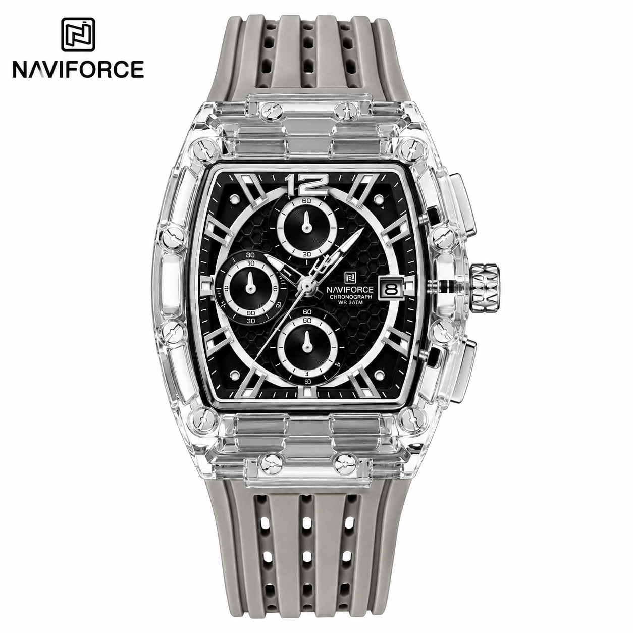 NAVIFORCE Men's Transparent Quartz Watch