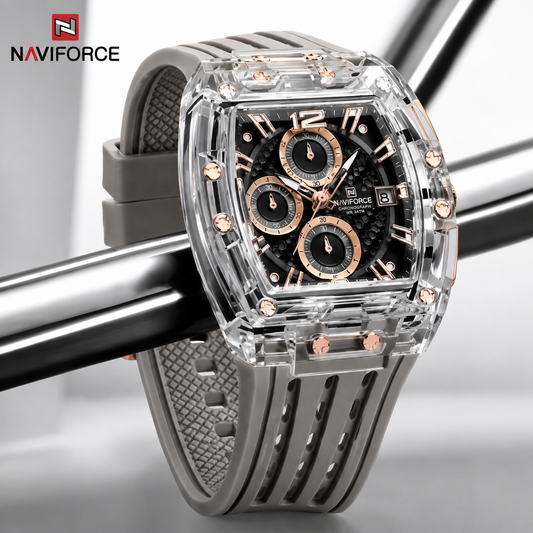 NAVIFORCE Men's Transparent Quartz Watch
