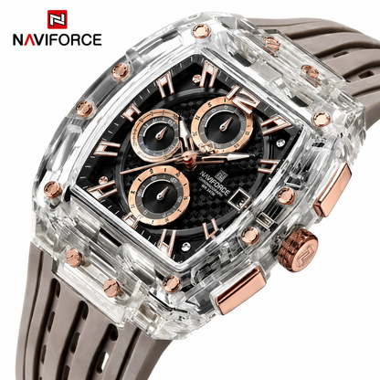 NAVIFORCE Men's Transparent Quartz Watch