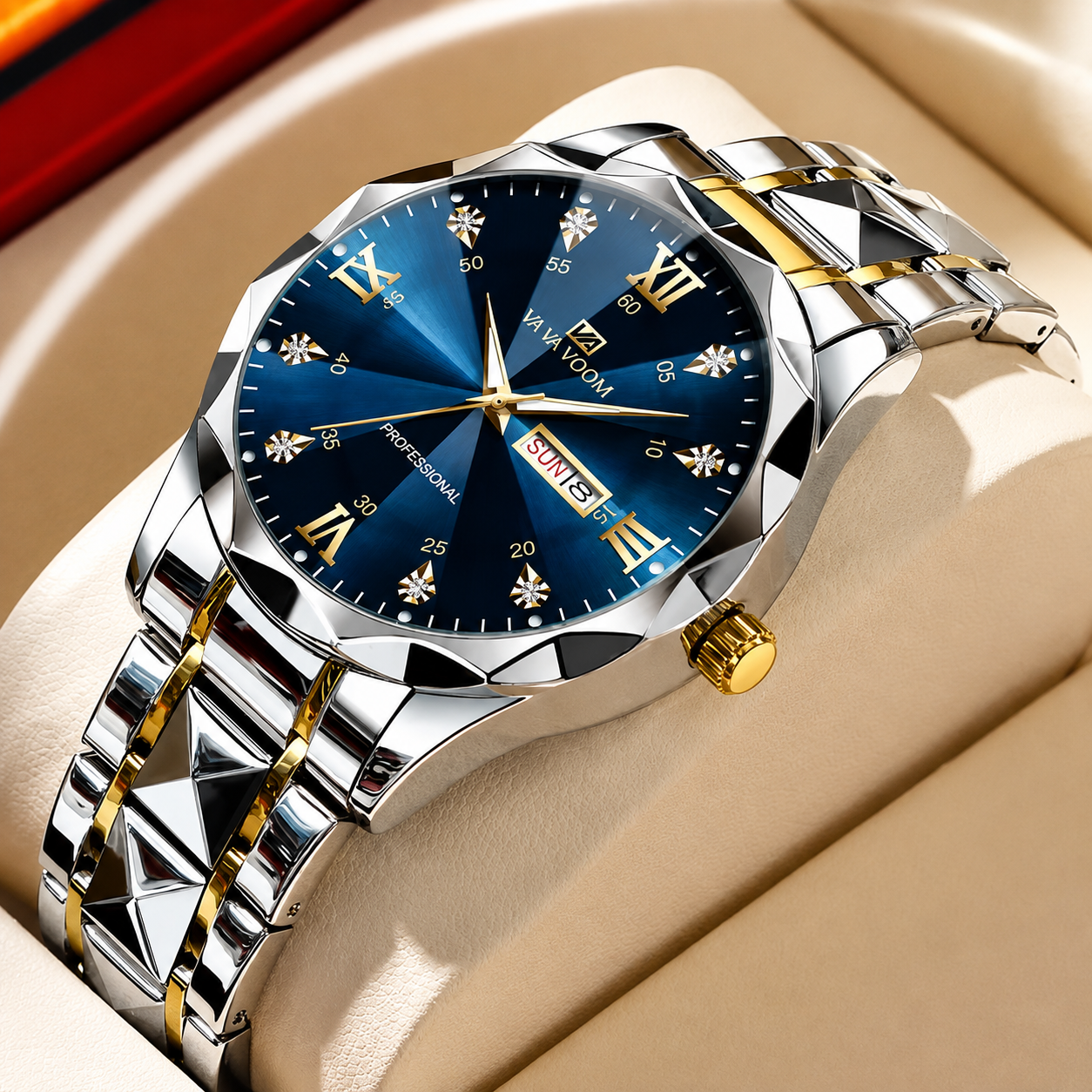 POEDAGAR Luxury Chronograph Watch.
