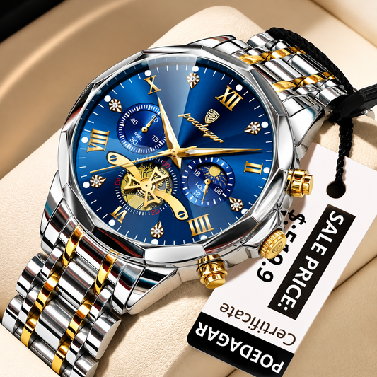 POEDAGAR Luxury Chronograph Watch.