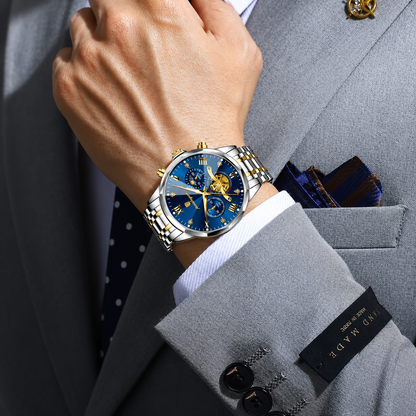 POEDAGAR Luxury Chronograph Watch.